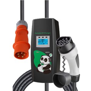 KHONS Ladegerät 11kW - Mobile Wallbox 3Phasen, 8A-16A, 5m Kabel inkl. Tasche