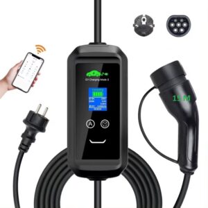 Ladekabel Schuko auf Typ2 mit 15 Meter Ladekabel und App Steuerung