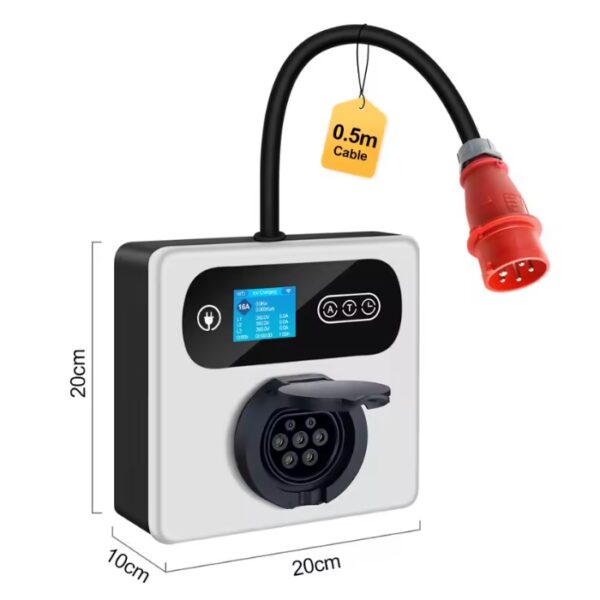 Wallbox mit CEE Stecker 16A Rot und Typ2 Steckdose für Ladekabel, App Steuerung, 11kW Leistung, keine Installation nötig – Bild 4