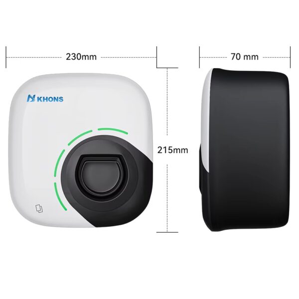 Khons Wallbox 11kw mit WLAN/APP und RFID Zugangskontrolle, 5 Meter Kabel, Regelbar von 6A-16A PV-Überschussladen – Bild 4