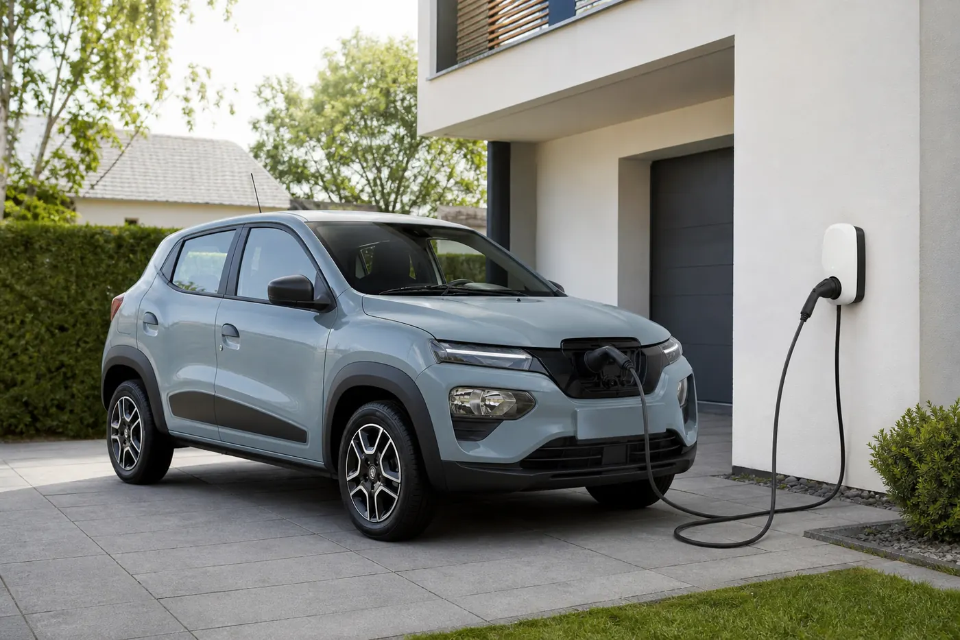 Dacia Spring zuhause mit mobiler Wallbox laden