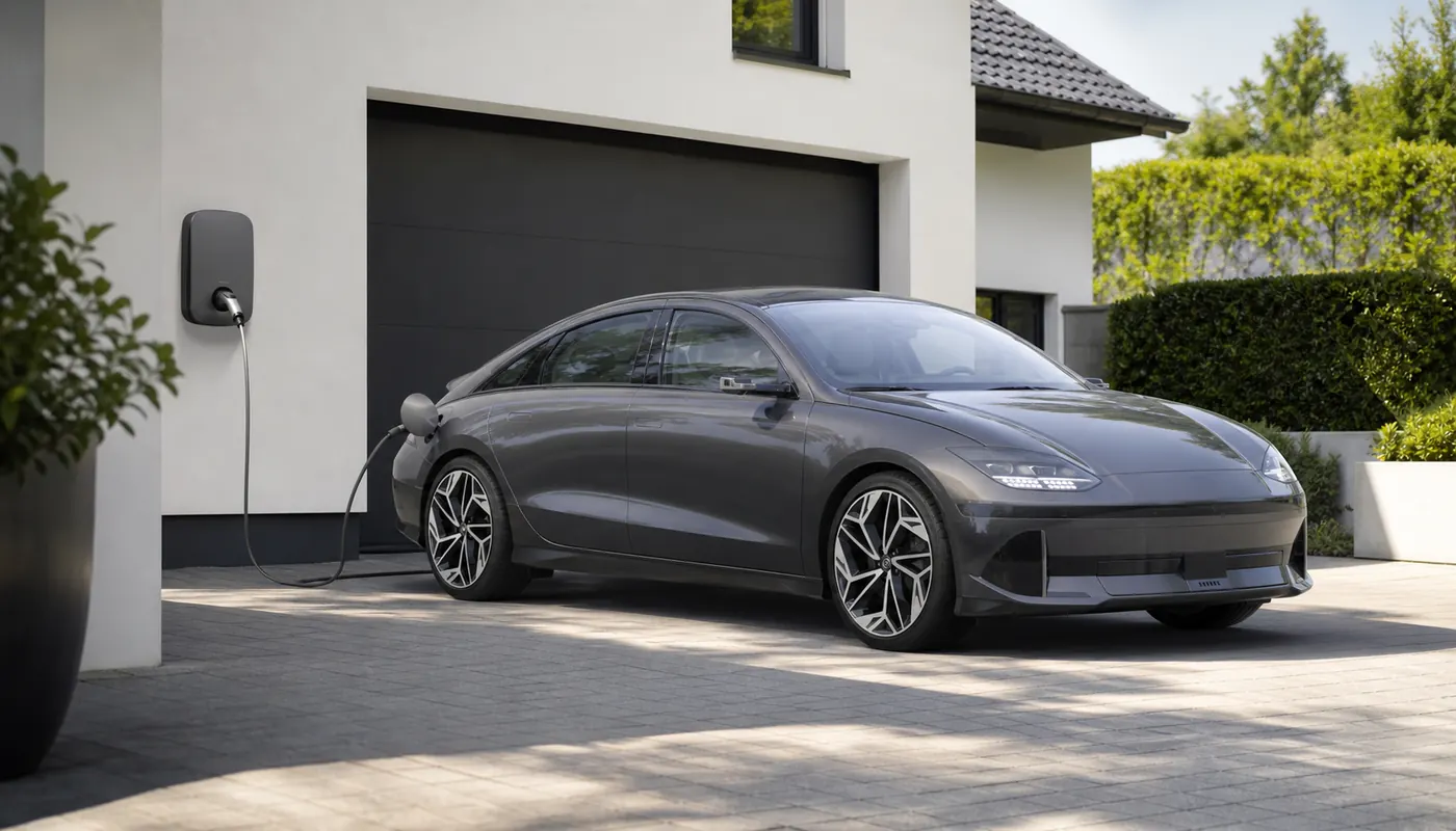 Hyundai IONIQ 6 zuhause mit mobiler Wallbox laden