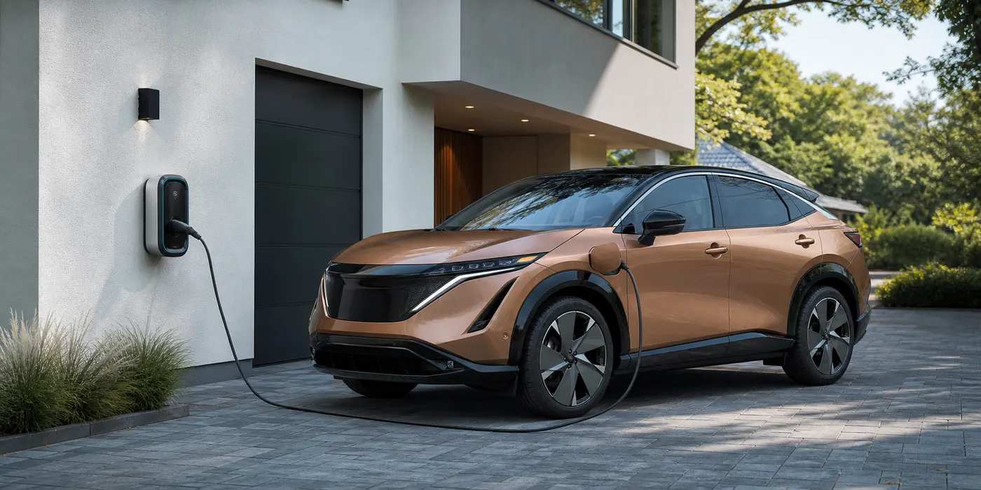Nissan Ariya zuhause mit mobiler Wallbox laden