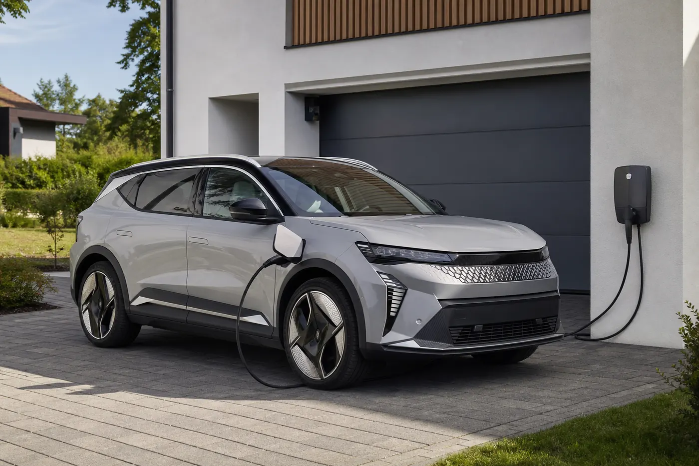 Renault Scenic E-Tech zuhause mit mobiler Wallbox laden