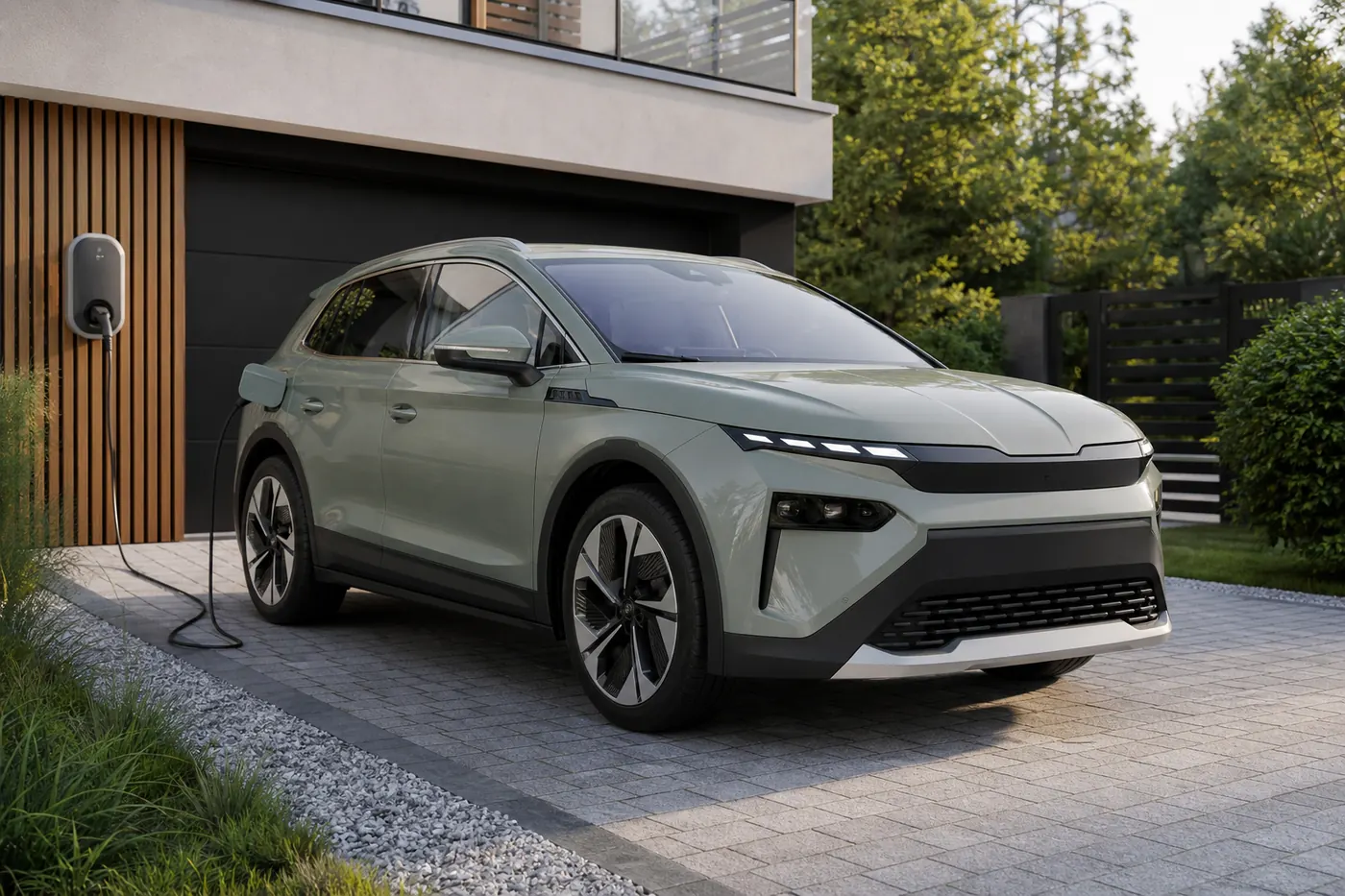 Skoda Elroq zuhause mit mobiler Wallbox laden