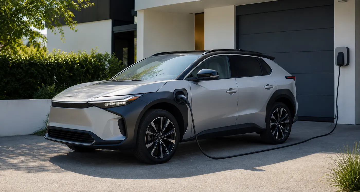 Toyota bZ4X zuhause mit mobiler Wallbox laden